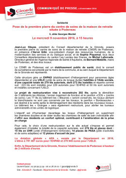 communiqu&eacute; de presse, le 8 novembre 2016