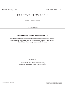 (2016-2017)  - Le Parlement de Wallonie