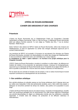 Cahier des missions et des charges