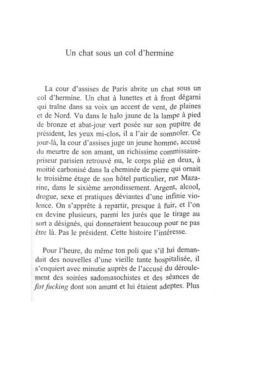 Le chat est mort - La page de Jean