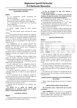 reglement sportif particulier