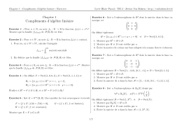 Exercices - Page Personnelle de Jérôme Von Buhren