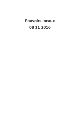 Commission des Pouvoirs locaux