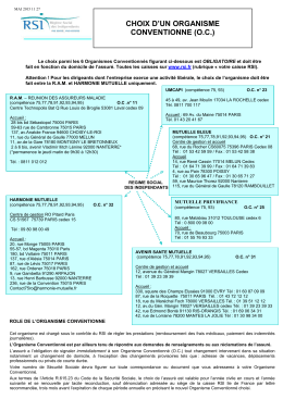 Listes des organismes conventionn&eacute;s d - CCI Paris Ile-de