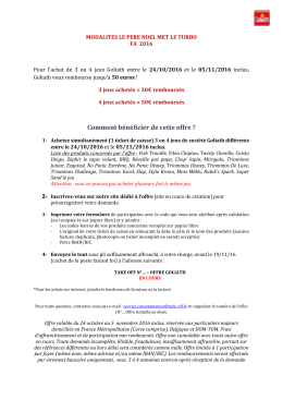 Comment b&eacute;n&eacute;ficier de cette offre