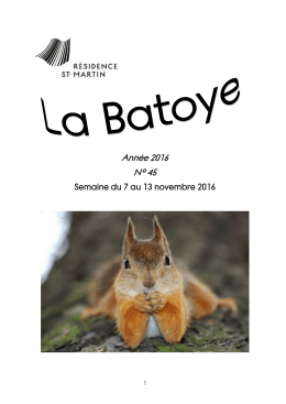 Ann&eacute;e 2016 N&deg; 45 - R&eacute;sidence Saint