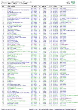 Classement g&eacute;n&eacute;ral