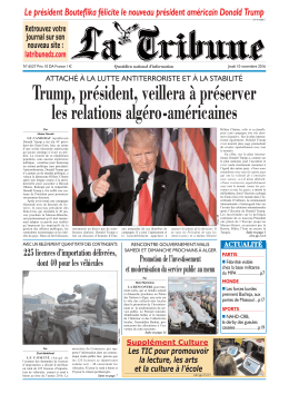 Trump, président, veillera à préserver les relations
