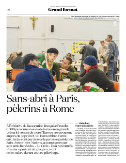1110 Sans abris &agrave; Paris, p&egrave;lerins &agrave; Rome