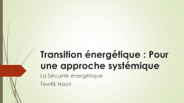 La transition énergétique