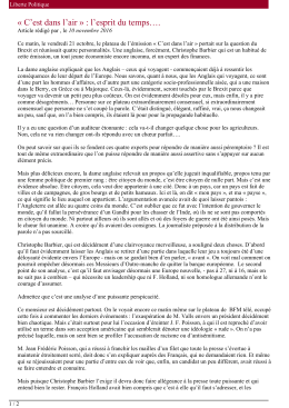 C`est dans l`air &raquo; : l`esprit du temps&hellip;.