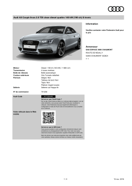 Audi A5 Coupé Avus 2.0 TDI clean diesel quattro 140 kW (190 ch) S