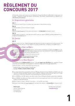 R&egrave;glement 2017