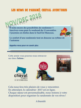 Présentation PowerPoint - Parigné Cheval Aventures