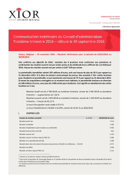 cl&ocirc;tur&eacute; le 30 septembre 2016