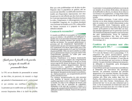 Guide pour la famille et les proches &agrave; propos du trouble de