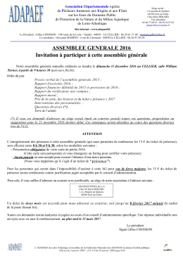 Convocation AG des p&ecirc;cheurs au carrelet