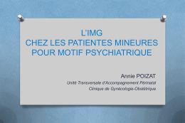 prise en charge des patientes mineures confrontees a l`img