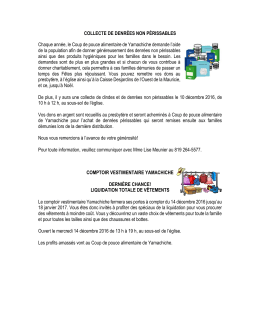 Collecte de denrées non périssables.