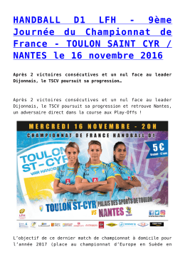 9&egrave;me Journ&eacute;e du Championnat de France