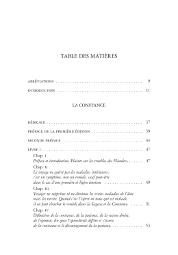 table des matières - Classiques Garnier