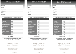 sirops bon de commande