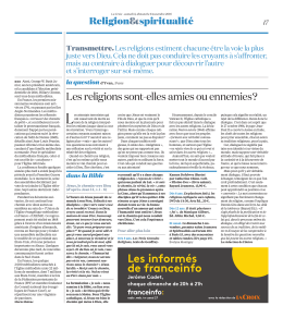 1105 Les religions sont-elles amies ou ennemies