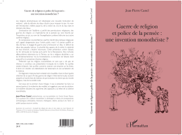 Guerre de religion et police de la pens&eacute;e : une