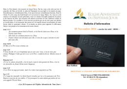 Bulletin d`information 05 Novembre 2016