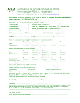 Nomination d`un juge