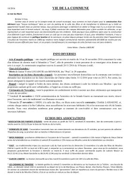 vie de la commune - Mairie de CHERIER