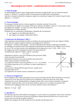 mecanique du point – composition de mouvements