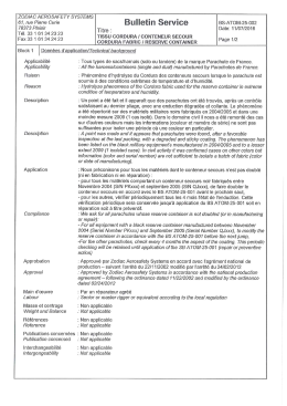 Page 1 ZODIAC AEROSAFETY SYSTEMS 61, rue Pierre Curie