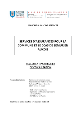 Règlement de consultation - Marchés publics - e