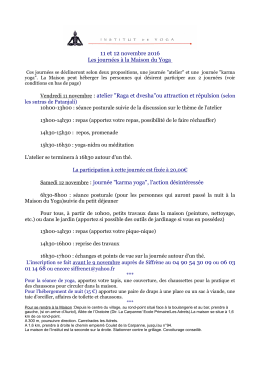 atelier "Raga et dvesha"ou attraction