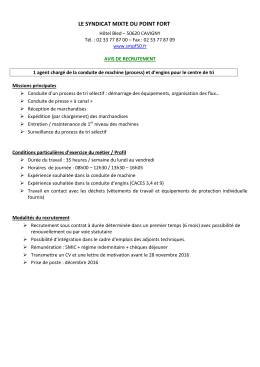 n conducteur de process et d`engins.