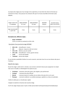 description des formules - Francoise Grindou Tennis
