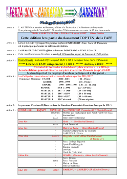 Le reglement de la course