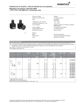 Régulateur de pression, Série NL4-RGS