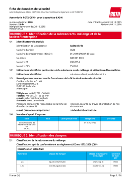 Fiche technique de s&eacute;curit&eacute; (FR_FR)