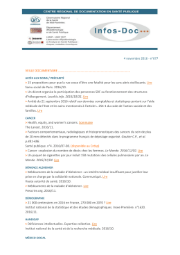 Lire - Observatoire R&eacute;gional de la Sant&eacute; en Midi