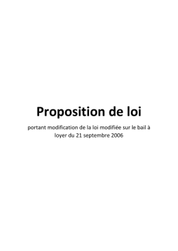 Proposition de loi