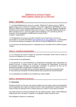 Termes et conditions