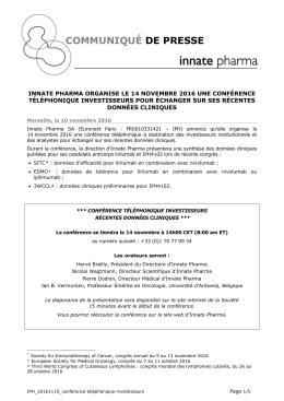 communiqu&eacute; de presse