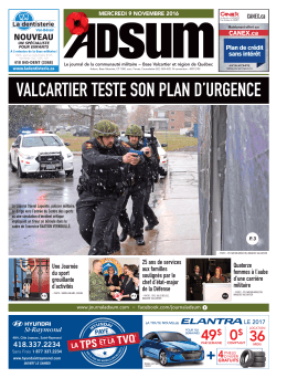 valcartier teste son plan d`urgence