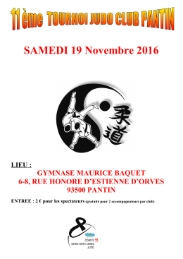 SAMEDI 19 Novembre 2016