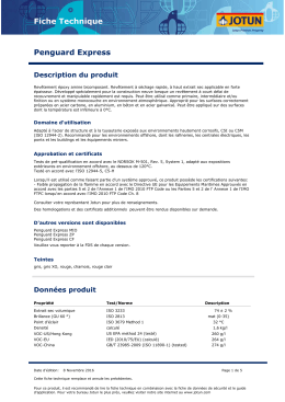 Fiche Technique Penguard Express