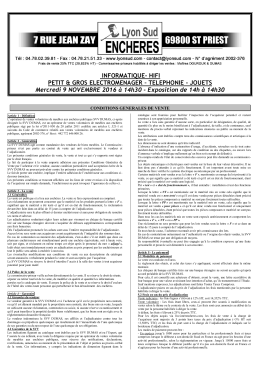 T&eacute;l&eacute;charger la liste de vente