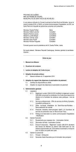 0 PROVINCE DE QU&Eacute;BEC MRC DE PIERRE