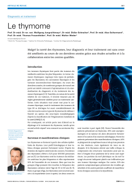 Le thymome - Swiss Medical Forum